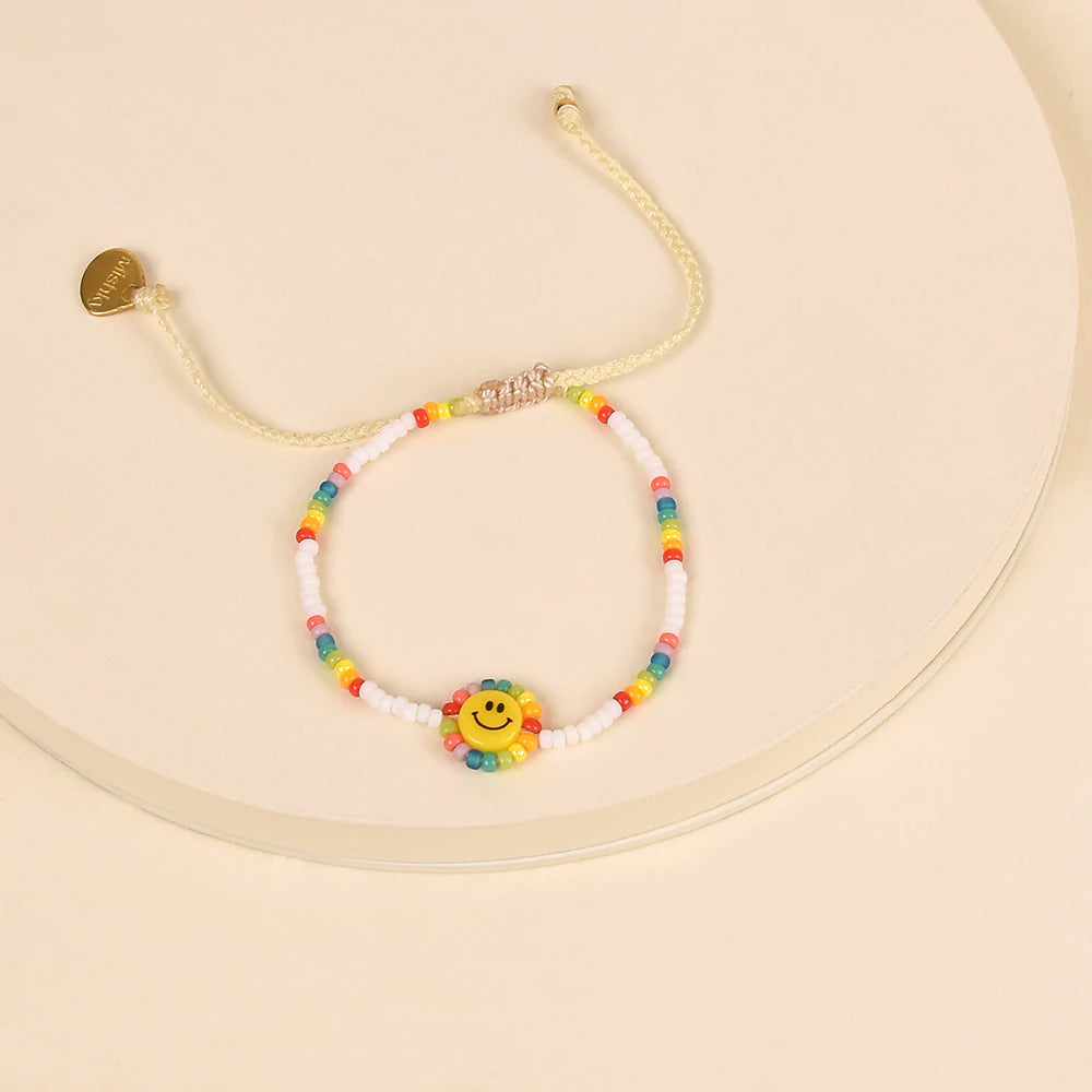 Happy Rainbow Beaded Bracelet