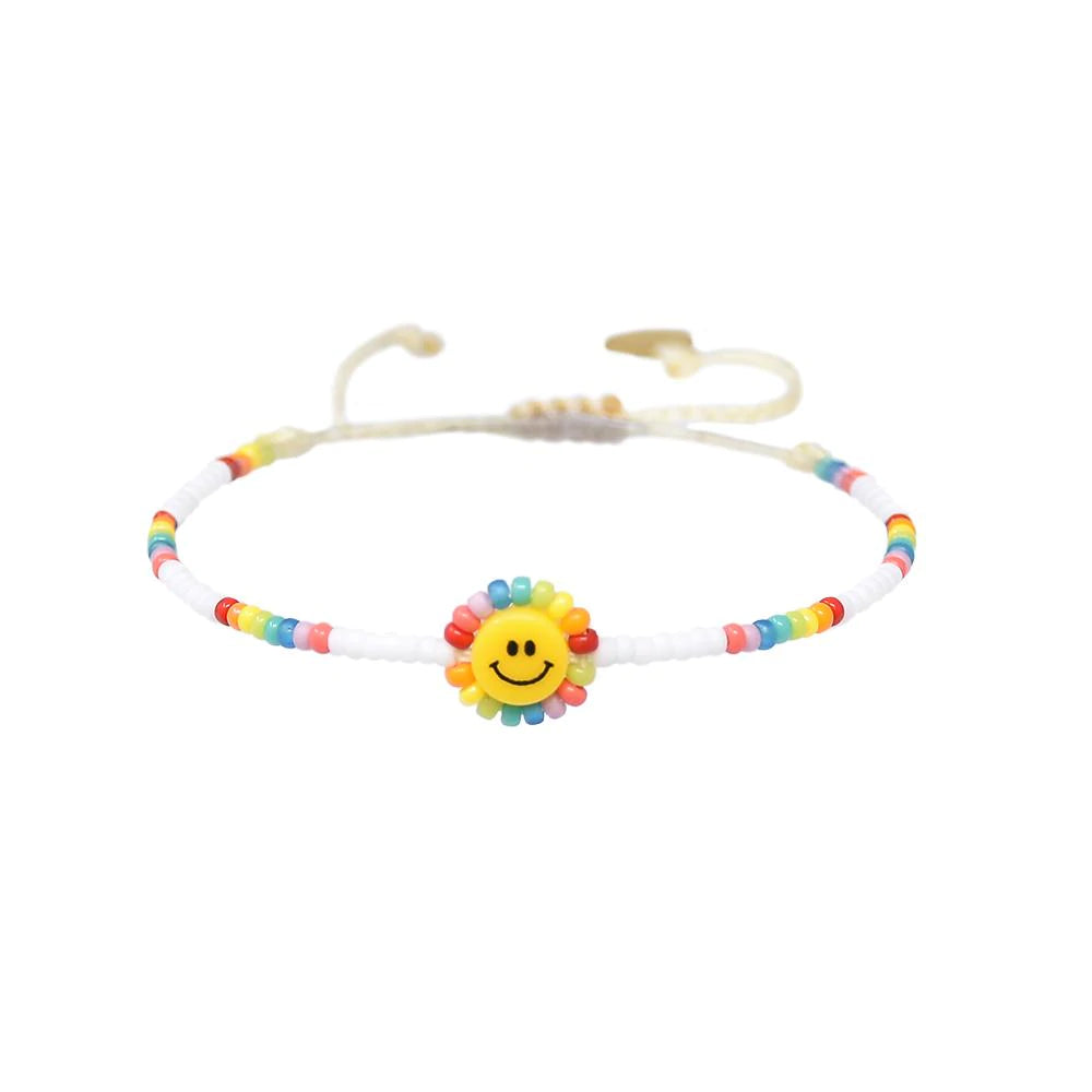 Happy Rainbow Beaded Bracelet