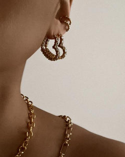 Diamond Heart Bijoux Hoops | LUV AJ