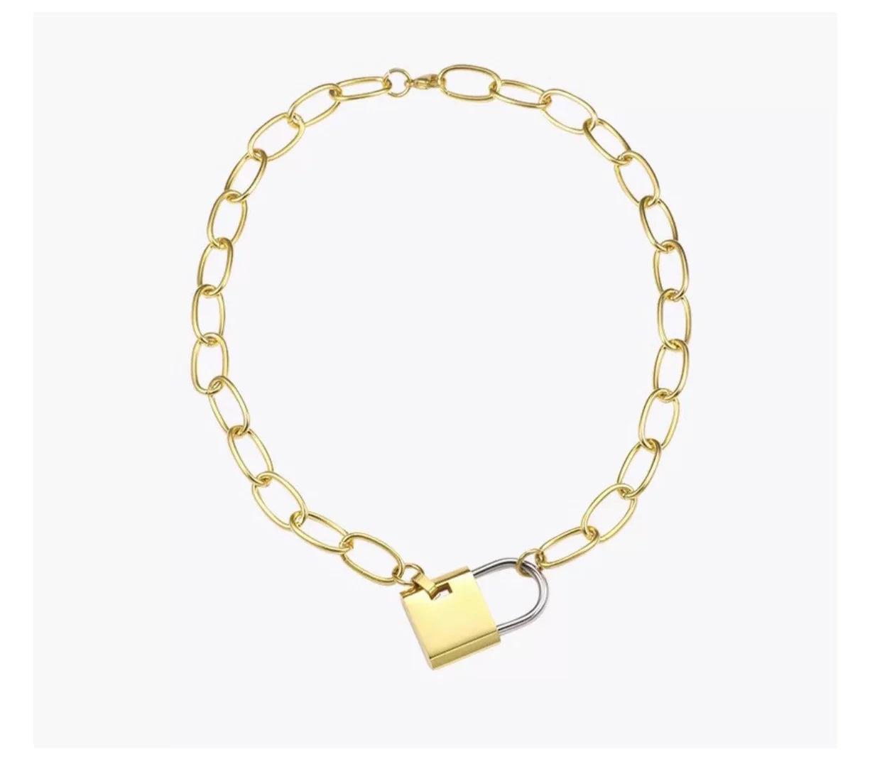 Link Lock Chain Necklace
