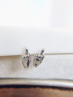 FU Pretty Middle Finger Earrings - amannequin - amannequin