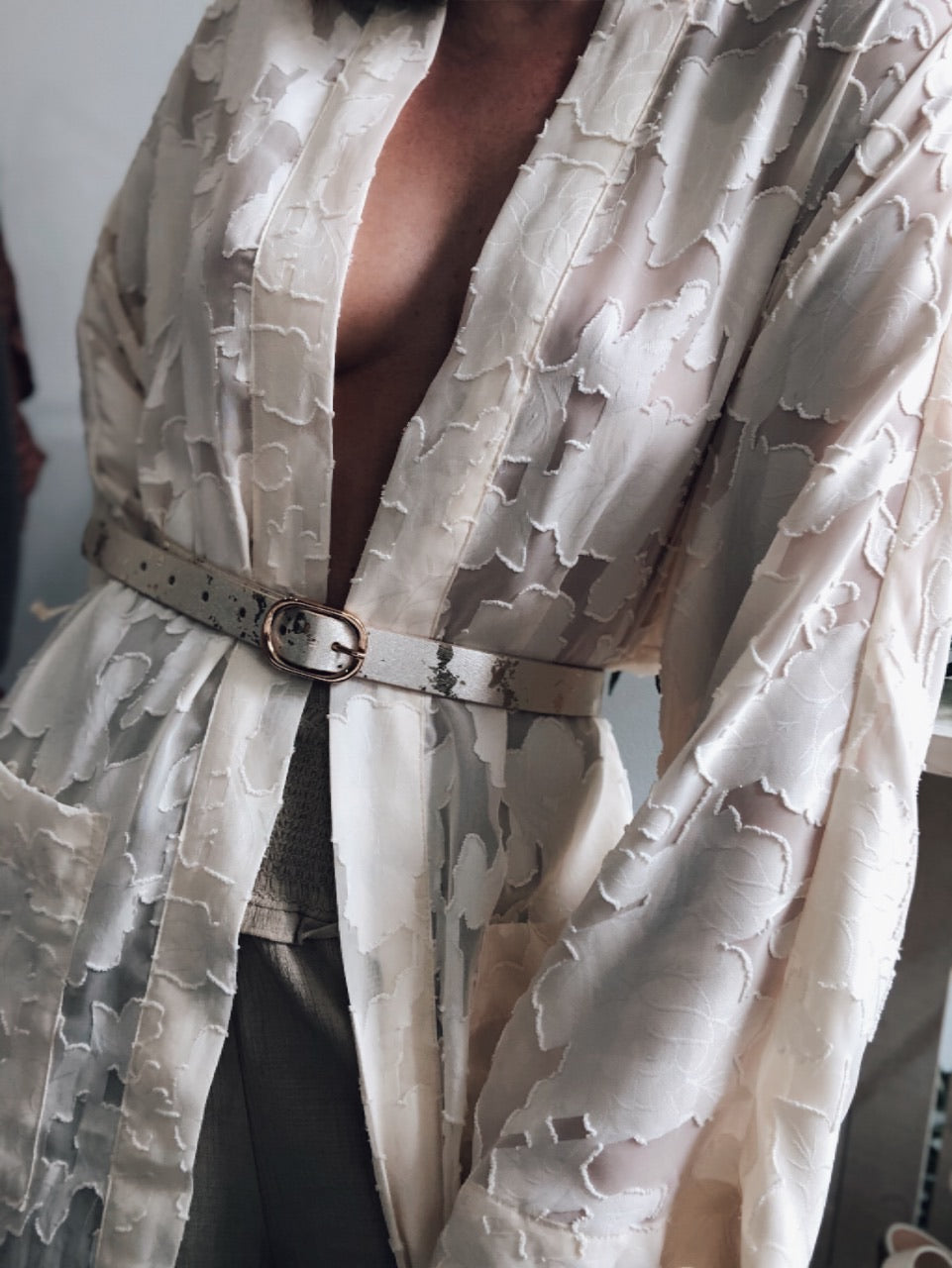 Kendall Metallic Gold Leather Belt