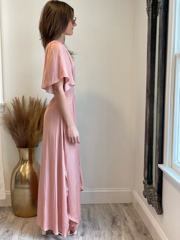 Pippa Satin Maxi Dress | Pink FINAL SALE