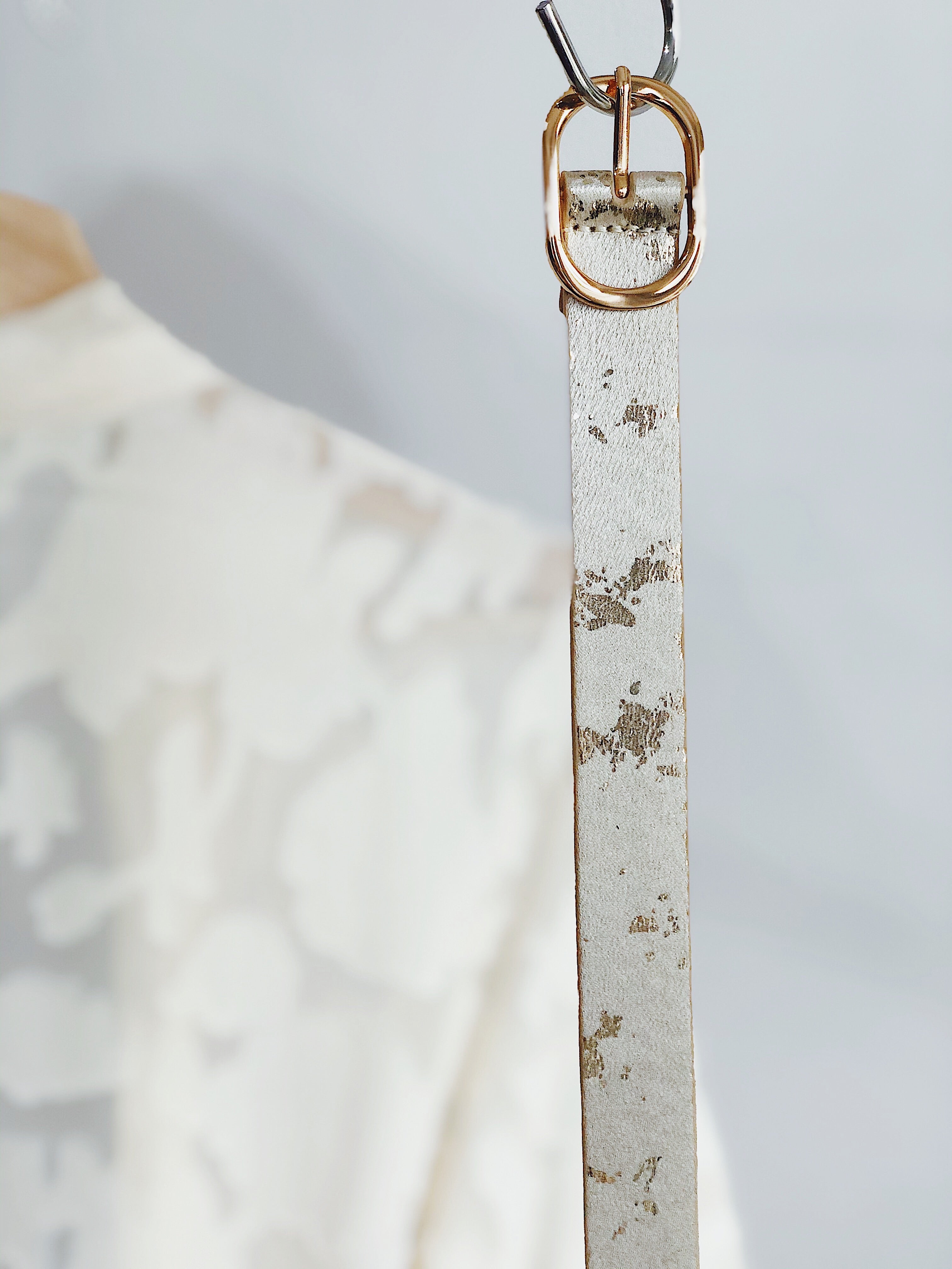Kendall Metallic Gold Leather Belt