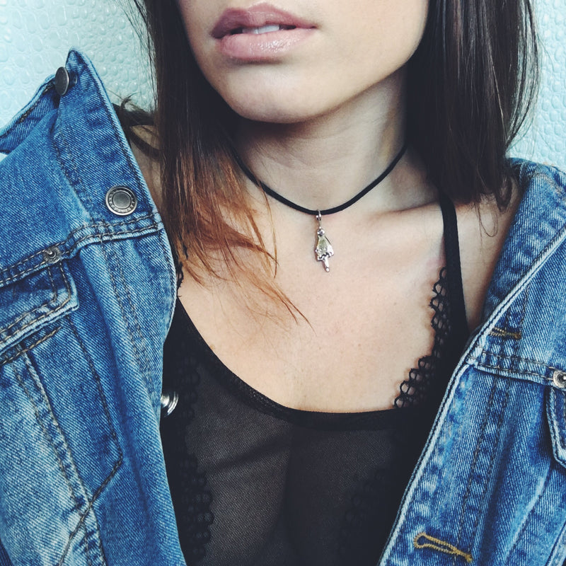 FU Middle Finger Choker - amannequin - amannequin