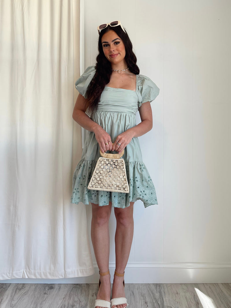 En Saison | Juliet Mini Dress Seafoam FINAL SALE