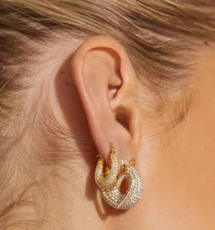 Pave Mini Martina Hoops