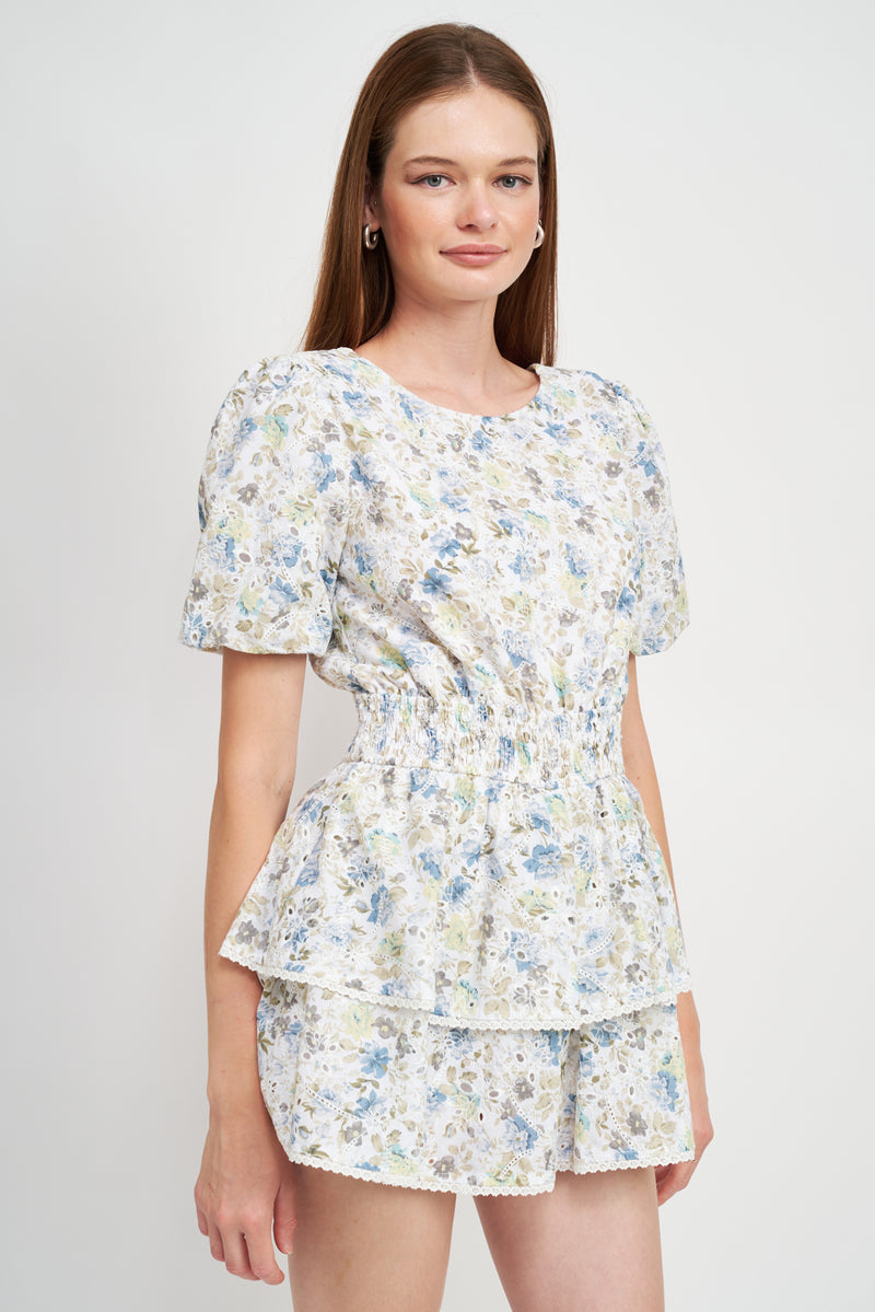 FINAL SALE En Saison | Eliza Floral Romper