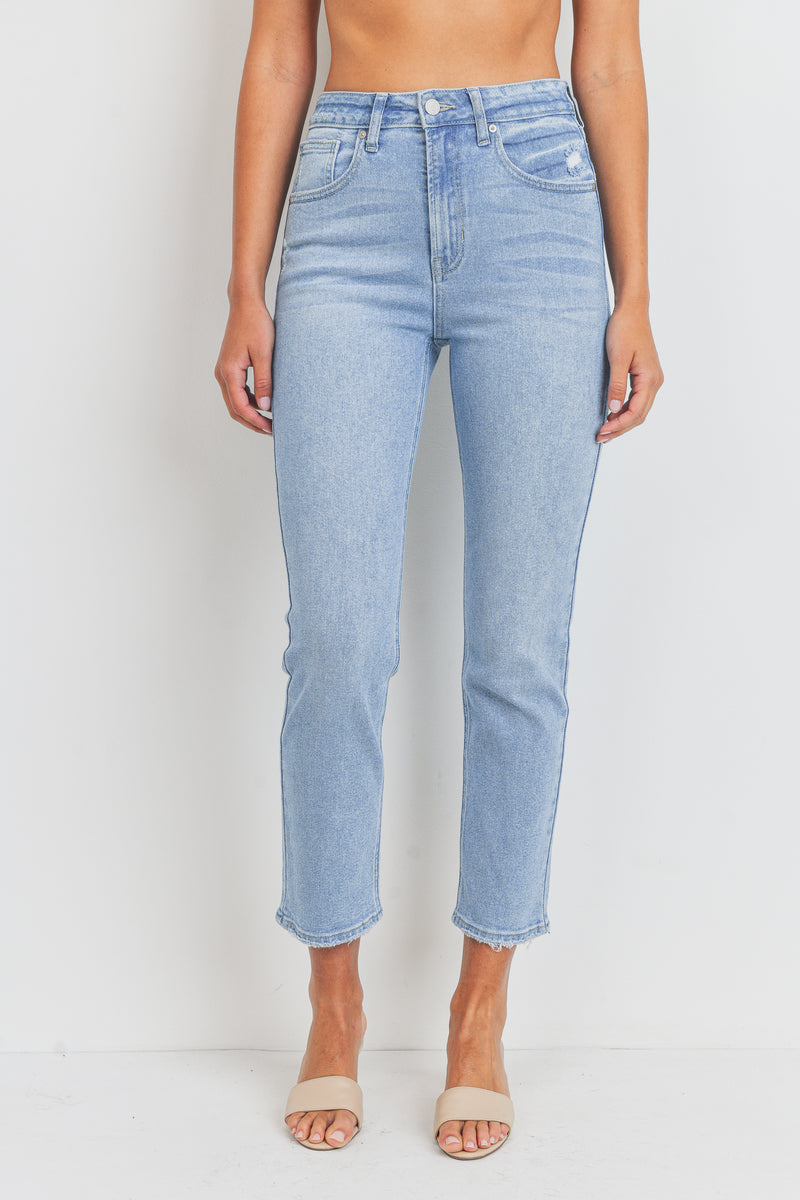 Harrah Classic Slim Straight Jeans | Light Denim